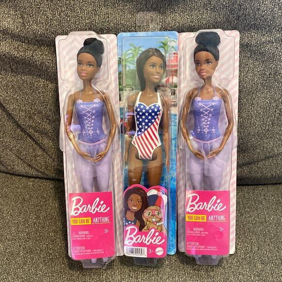 Mattel | Toys | 3 New Barbies Mattel Anything African American ...